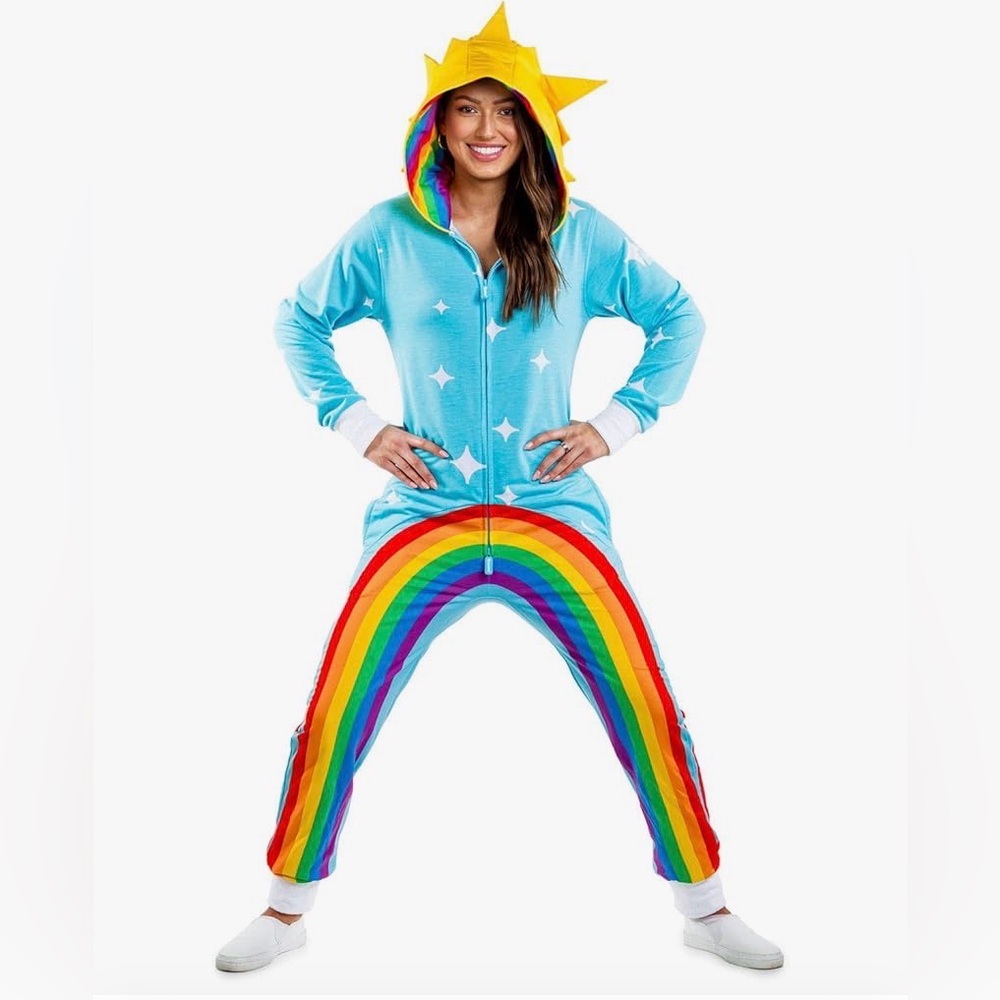 Tipsy Elves Rainbow Power jumpsuit costume size medium
